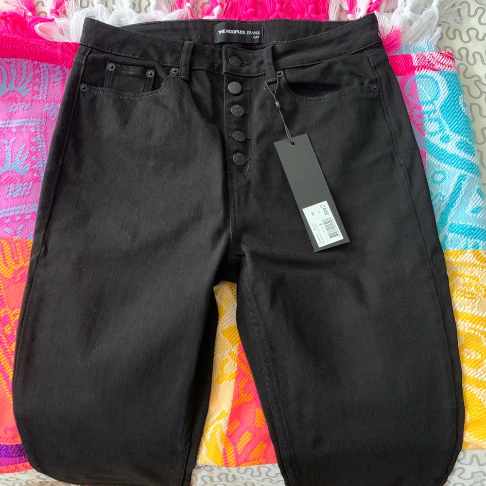 The Kooples Slim Fit Black Jeans